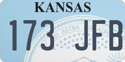 KS license plate 173JFB