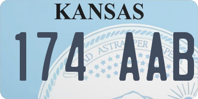 KS license plate 174AAB