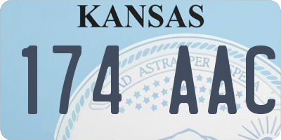 KS license plate 174AAC