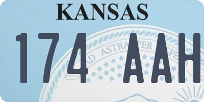 KS license plate 174AAH