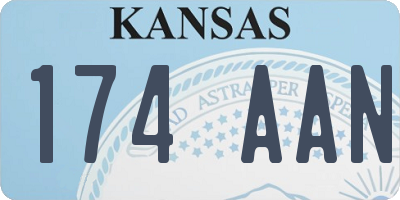 KS license plate 174AAN