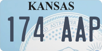 KS license plate 174AAP