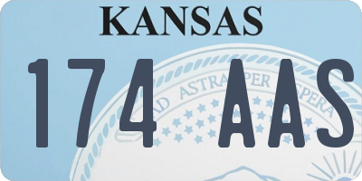 KS license plate 174AAS