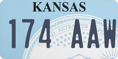 KS license plate 174AAW