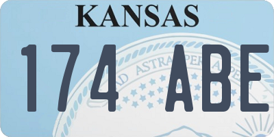 KS license plate 174ABE