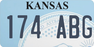 KS license plate 174ABG