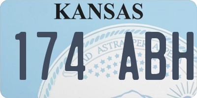 KS license plate 174ABH