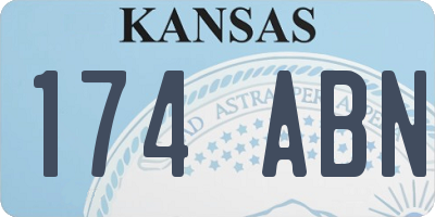 KS license plate 174ABN