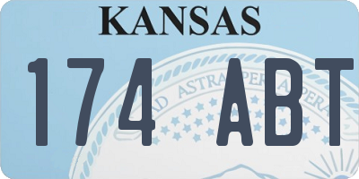 KS license plate 174ABT
