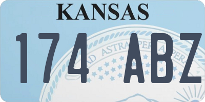 KS license plate 174ABZ