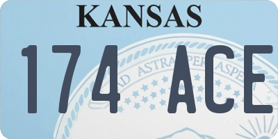 KS license plate 174ACE