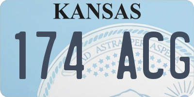 KS license plate 174ACG