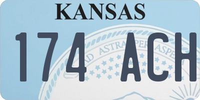 KS license plate 174ACH