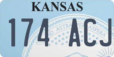 KS license plate 174ACJ