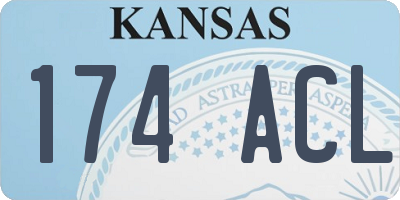 KS license plate 174ACL