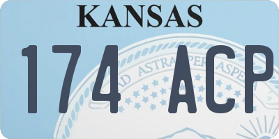 KS license plate 174ACP