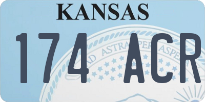 KS license plate 174ACR