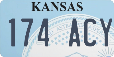 KS license plate 174ACY