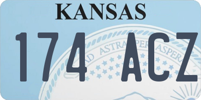 KS license plate 174ACZ