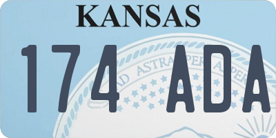 KS license plate 174ADA