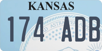 KS license plate 174ADB
