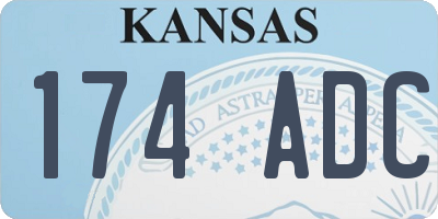 KS license plate 174ADC