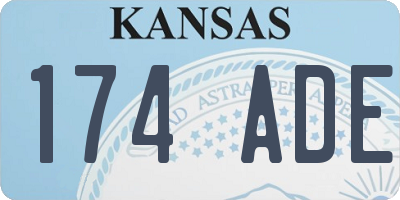 KS license plate 174ADE