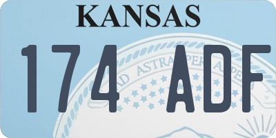 KS license plate 174ADF