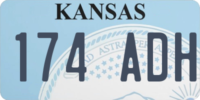 KS license plate 174ADH