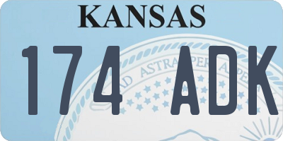 KS license plate 174ADK