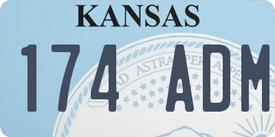 KS license plate 174ADM