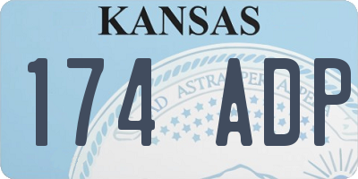 KS license plate 174ADP