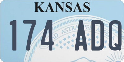 KS license plate 174ADQ