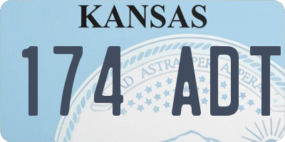 KS license plate 174ADT