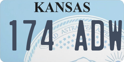 KS license plate 174ADW