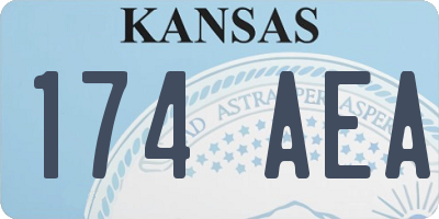 KS license plate 174AEA