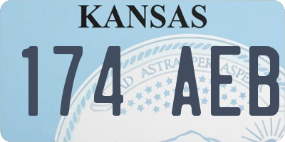KS license plate 174AEB