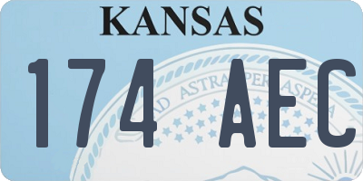 KS license plate 174AEC