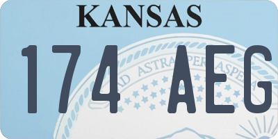KS license plate 174AEG