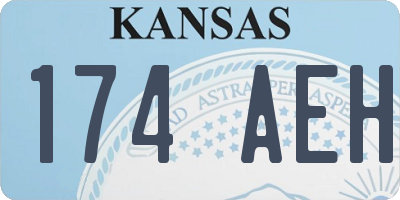 KS license plate 174AEH