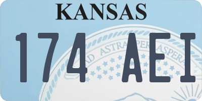 KS license plate 174AEI