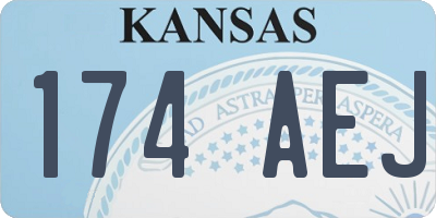 KS license plate 174AEJ