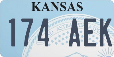 KS license plate 174AEK