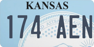 KS license plate 174AEN