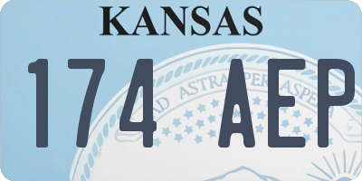 KS license plate 174AEP