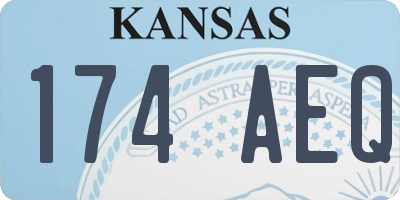 KS license plate 174AEQ