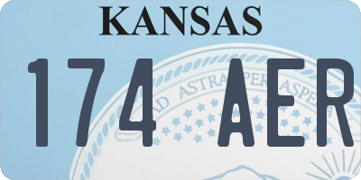 KS license plate 174AER