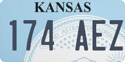 KS license plate 174AEZ