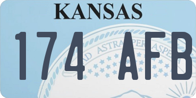 KS license plate 174AFB