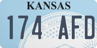 KS license plate 174AFD